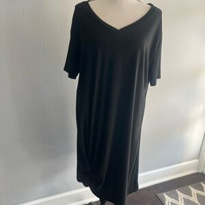 Black V-Neck Dress